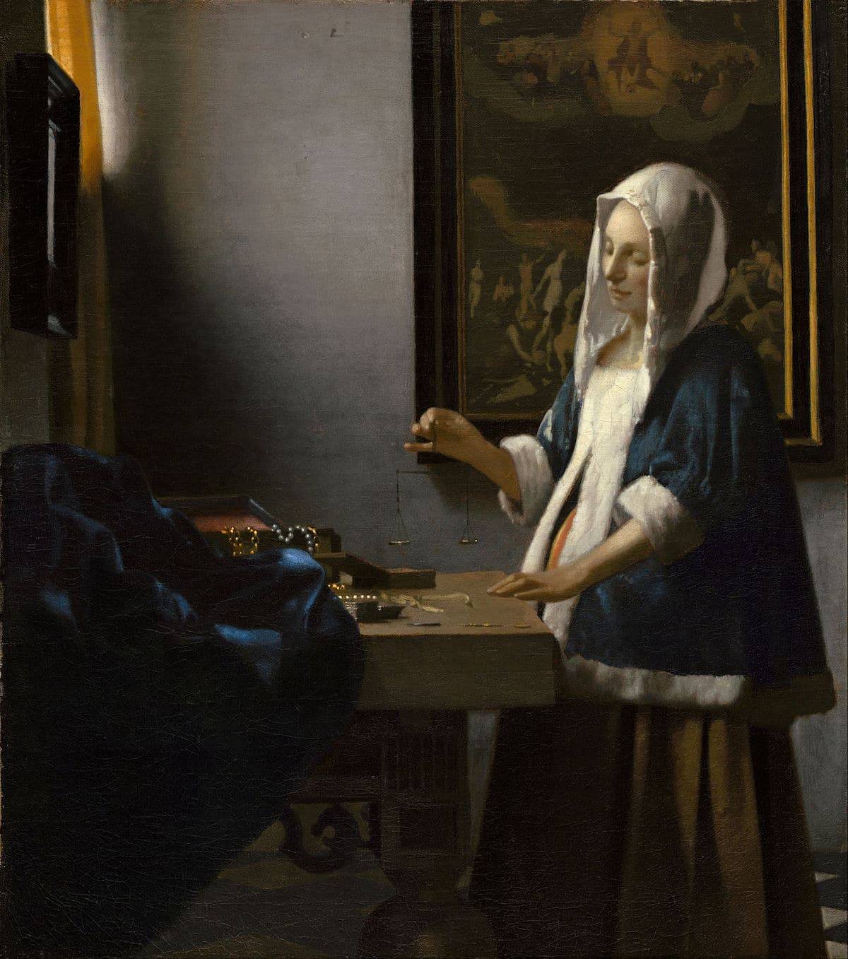Johannes Vermeer, Woman Holding a Balance, 1664