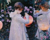 John Singer Sargent, Carnation, Lily, Rose (detail)