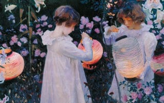 John Singer Sargent, Carnation, Lily, Rose (detail)
